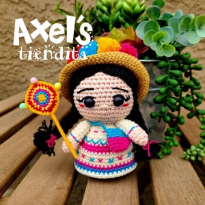 Huichola Amigurumi - Mexican Doll - Crochet Plushie - Mexican Amigurumi Doll
