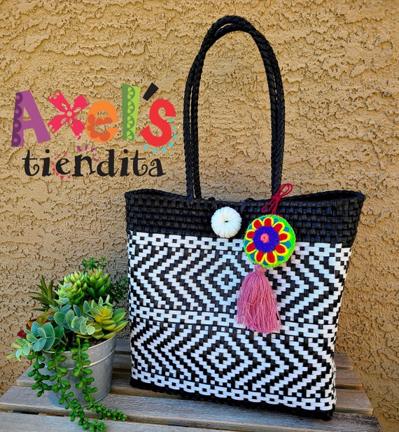Bolsa de Playa Mexicana Plastico Reciclado Bolsa de Plastico Reciclado Tote Mexicano Bolsa Mexicana Tejida a Mano Bolsa Ecologica Bolsa de Maestro Etsy Mexico