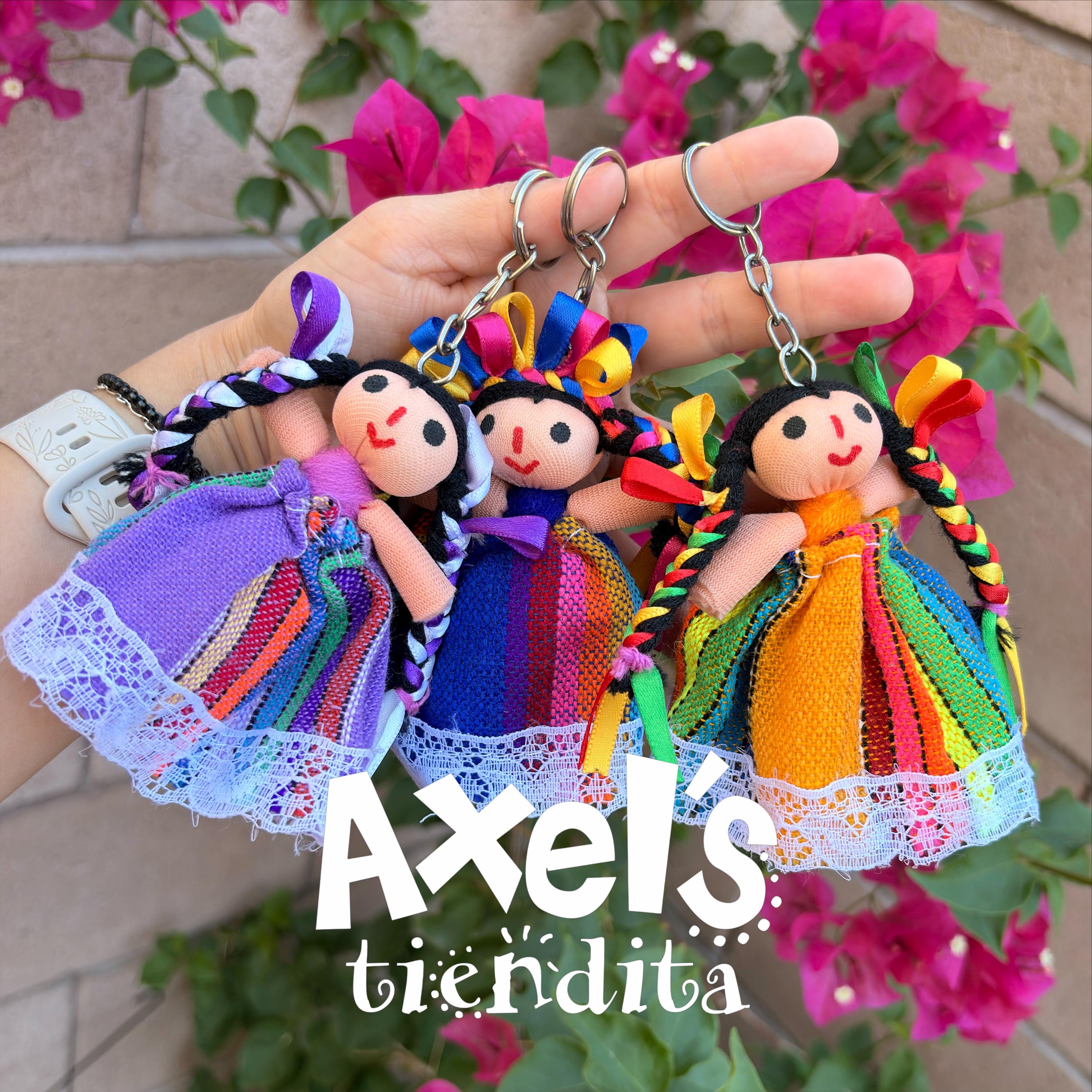 JEWEL DOLL KEYCHAIN 1個 Lele Doll Keychain - Mexican Rag Doll - Otomi Doll Keychain - Etsy