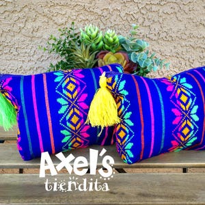 Purple Cambaya Makeup Bag - Mexican Makeup Bag - Cosmetiquera