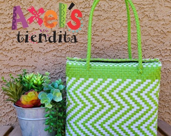 Handwoven Recycled Plastic Tote Bag – Mexican Craft Bag