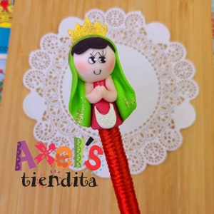 Our Lady of Guadalupe Pen – Polymer Clay Topper
