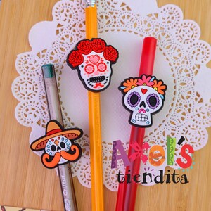 Dia de Muertos Silicone Pen Topper – Hispanic Pencil Clip