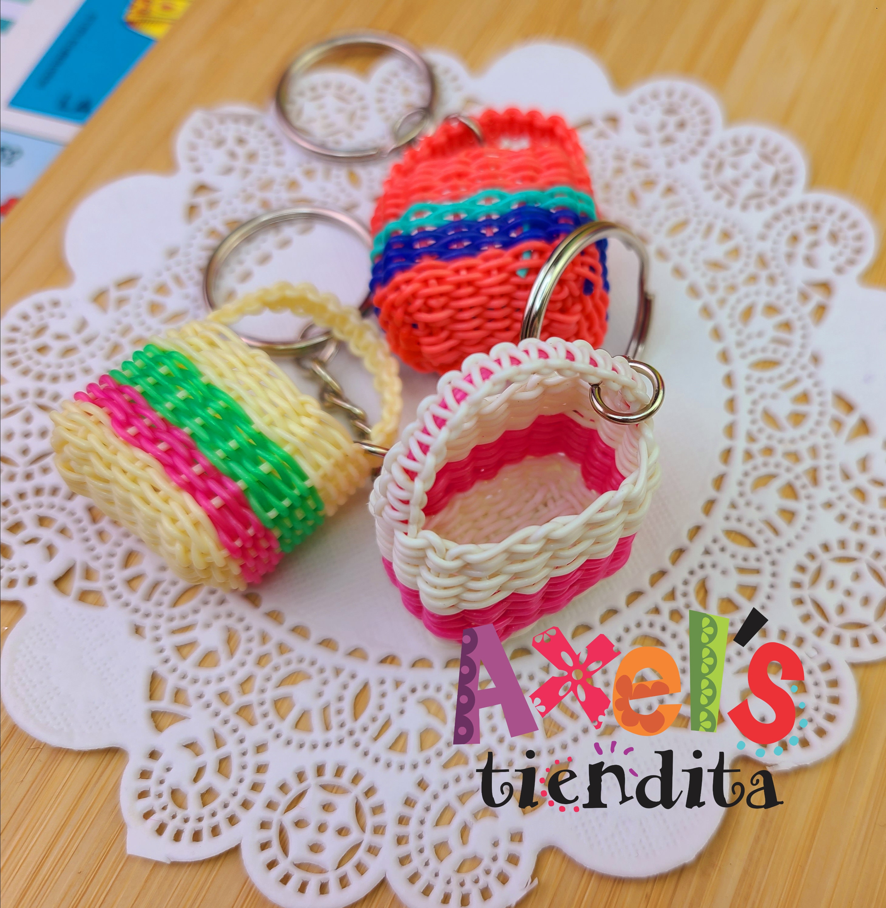 Mercado Bag Keychain - Llaveros - Mini Mexican Bag Keychain - Mexican Bag Charm