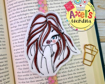 Girly Girl Elastic Bookmark - Pretty Girl Bookmark - Planner Band - Planner Accessory - Elastic Planner Band - Bibliophile - Bookmark