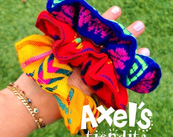 Cambaya Scrunchie - Mexican Scrunchies - Hair Scrunchies - Colorful Scrunchies - Hair Ties