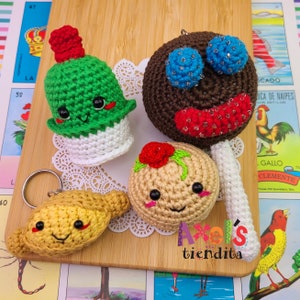 Mexican Candy Keychain - Crochet Plushie - Amigurumi Candy - Dulces Mexicanos