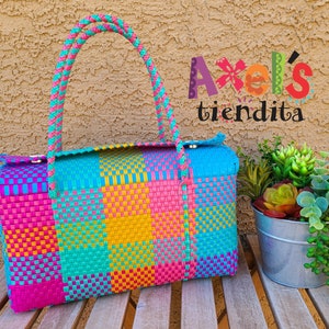 Recycled Plastic Tote Bag - Mexican Tote Bag - Craft Bag - Bolsa de Plástico Reciclado - Gym Bag - Eco-Friendly Handwoven Mexican Bag