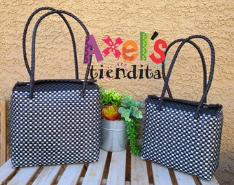 Mexican Bag - Recycled Plastic Tote Bag - Mexican Tote - Hand-woven Mexican Bag