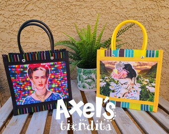Friducha Small Mexican Mercado Bag – Colorful Plastic Mesh Bag