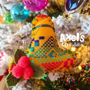 Cambaya Ornament - Christmas Ornaments - Handmade Mexican Ornaments - Christmas Bell Ornaments