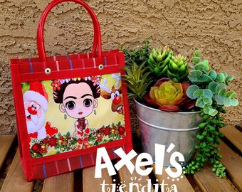 Friducha Small Mercado Bag - Colorful Mexican Mesh Tote