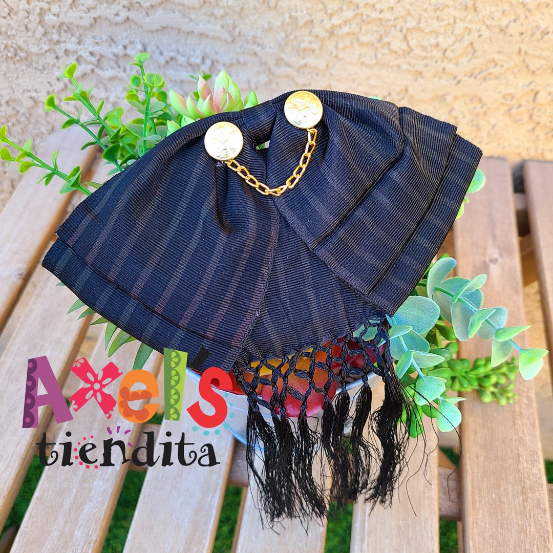 Adult 
Mexican Charro Bow Tie 100% Polyester Black/Gold 601107 main image 0
