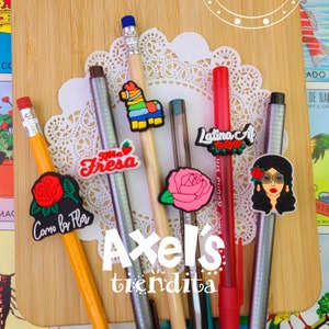 ラテン系シリコンペントッパー - ヒスパニック系ペンシルクリップチャーム