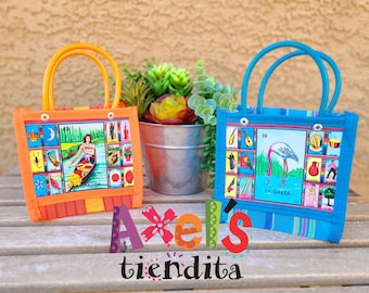 Loteria Mercado Bag - Mexican Mercado Bag - Mini Mesh Bag - Floral Mesh Bag - Candy Fiesta Bag - Fiesta Party Favor