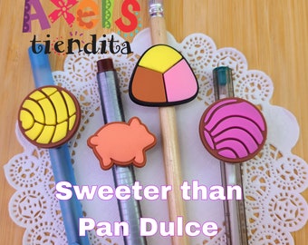 Pan Dulce Pen Topper - Hispanic Pen Clips - Silicone Pen Topper - Accessories for Pens or Pencils - Pencil Clips