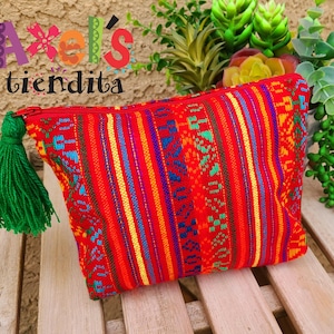 Red Cambaya Makeup Bag - Mexican Makeup Bag - Cosmetiquera