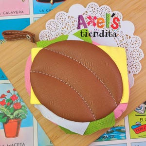 Torta de Jamon Plastic Coin Purse - Monedero de Torta - Mexican Sandwich Coin Purse