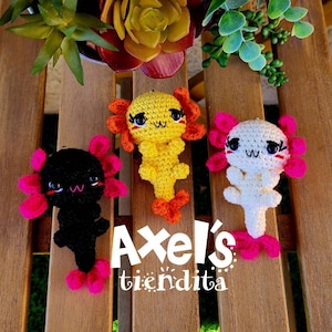 Axoloth Amigurumi - Crochet Axoloth - Ajolote Keychain - Kawaii Axolotls