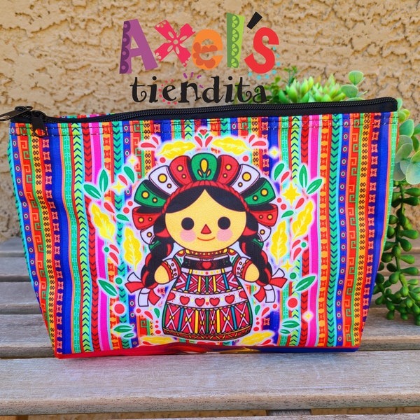 Mexican Makeup Bag - Mexican Cosmetic Bag - Handmade Mexican Makeup Bag - Toiletry Bag - Travel Bag