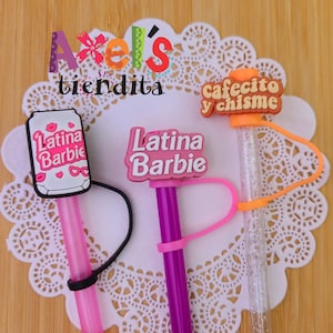 Latinx Straw Caps  - Latinx Straw Caps - Silicone Straw Topper - Accessories for Tumblers - Straw Caps - Straw Toppers