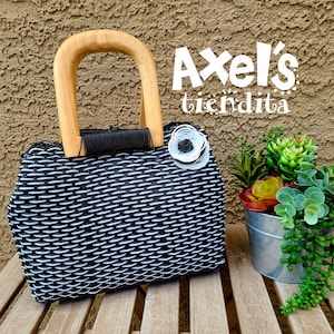 Recycled Plastic Handbag - Mexican Bag - Craft Bag - Mexican Tote - Eco-Friendly Handwoven Mexican Bag