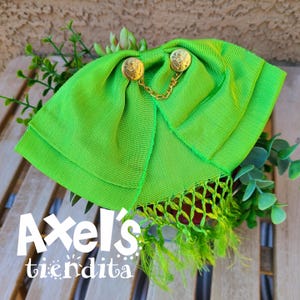 Charro Bow tie - Lime Green Mariachi Bow - Mexican Bowtie - Corbatin Mexicano