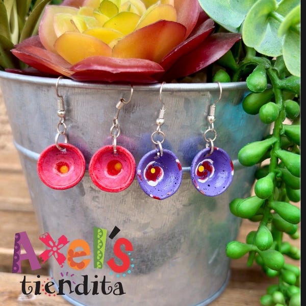 Cazuelita Earrings - Miniature Mexican Barro Earrings