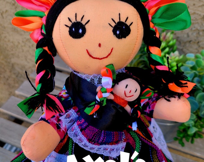 Lele Doll Muñeca Lele Muñeca Mexicana Muñeca Otomi Mom and Baby Lele ...