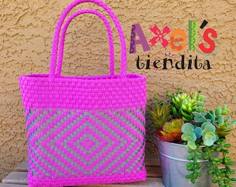 Handwoven Recycled Plastic Tote Bag – Mexican Craft Bag