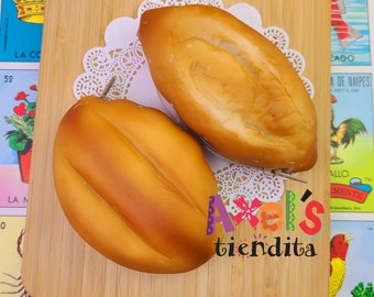 Telera Plastic Coin Purse Keychain - Monedero de Pan - Mexican Bread Coin Purse