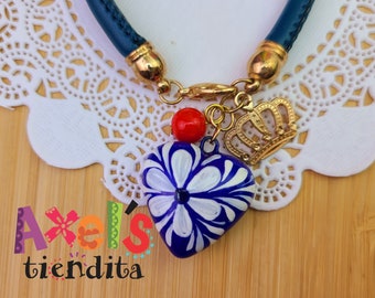 Floral Bracelet - Mexican Bracelet - Heart Bracelet