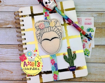 Frida Elastic Bookmark - Bookmark - Planner Band - Frida Planner Band - Mexican Painter Bookmark