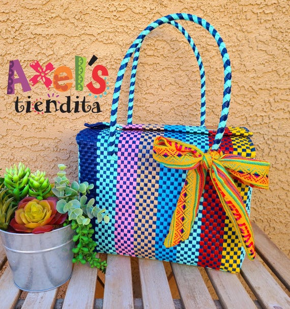 Recycled Plastic Tote Bag Mexican Lunch Bag Bolsa De Plástico