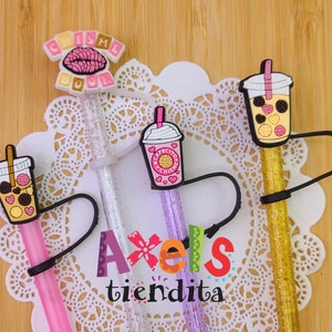 Cafecito Straw Caps  - Latinx Straw Caps - Silicone Straw Topper - Accessories for Tumblers - Straw Caps - Straw Toppers