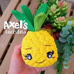 Kawaii Pineapple Amigurumi - Crochet Pineapple - Pineapple Keychain