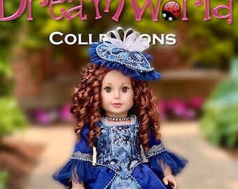 Queen Charlotte - Digital 18 Inch Doll Clothes Dress PDF Sewing Pattern Fits 18" American Girl Dolls