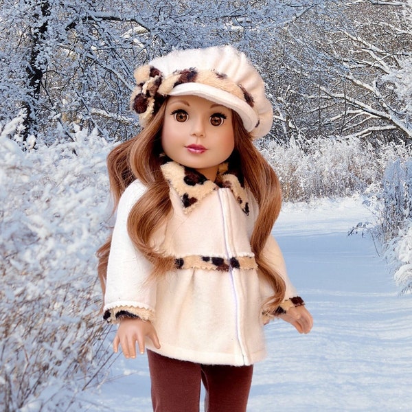 Marshmallow - Doll Clothes Fits 18 Inch Dolls- 4 Piece Doll Outfit - Coat, Hat, Leggings and Boots