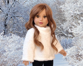 Arctic Glam - 3 Piece Outfit for American Girl 18 Inch Dolls - Blouse, Leggings and Boots.
