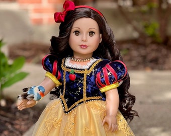 Snow White - OOAK Gown for 18 inch doll (Doll Not Included)