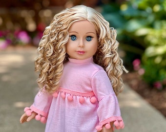 Sweet Pea - Clothes Fits American Girl 18 inch Doll - 3 Piece Outfit - Tunic, Leggings and Boots (Doll Not Included)