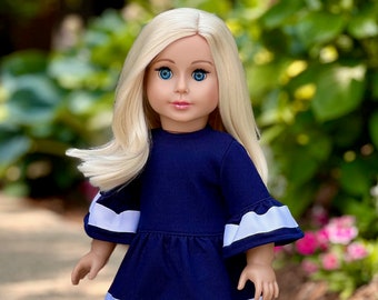 Navy Blue - 18 inch doll dress