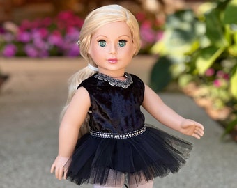 Black Swan - Clothes Fits 18 inch Doll - Ballerina Outfit includes Leotard, Tutu, Tights and Ballet Shoes