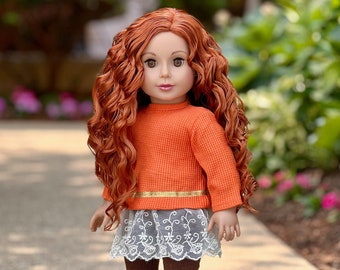 Hello Sunshine - Doll Clothes for 18 inch Doll - 3 Piece Doll Outfit - Tunic, Leggings and Boots.