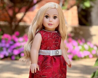 Simple Elegance - 18 inch Doll Dress with Shoes (Doll Not Included)