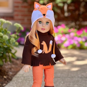 Foxy -  Clothes Fits 18 inch Doll - 4 Piece Doll Outfit - Hat, Blouse, Leggings and Boots