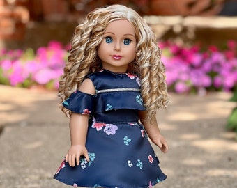 Romantic Moment - Dark Blue Dress - Clothes Fits 18 Inch Doll (Doll Not Included)