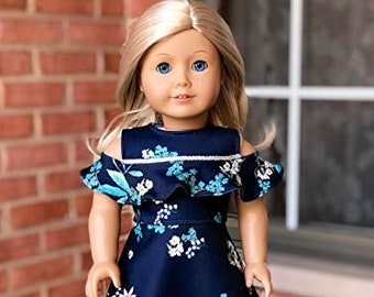 Romantic Moment - Dark Blue Dress - Clothes Fits 18 Inch Doll (Doll Not Included)