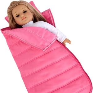 Slumber Party - Accessories for 18 inch Doll - Pink Sleeping Bag with Pillow