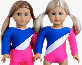 Olympic Gymnast - Clothes Fits 18 inch Doll - 3 Piece Outfit - Gymnastic Leotard, Warmup Pants, Shoes